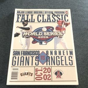2002 World Series Fall Classic Program! San Francisco Giants vs Anaheim Angels